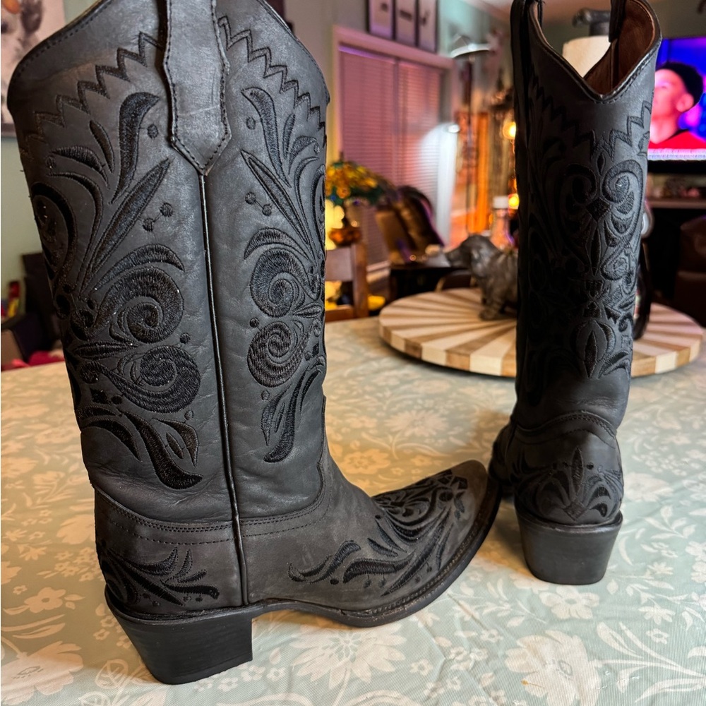 Circle G black boots Cowgirl Good EUC